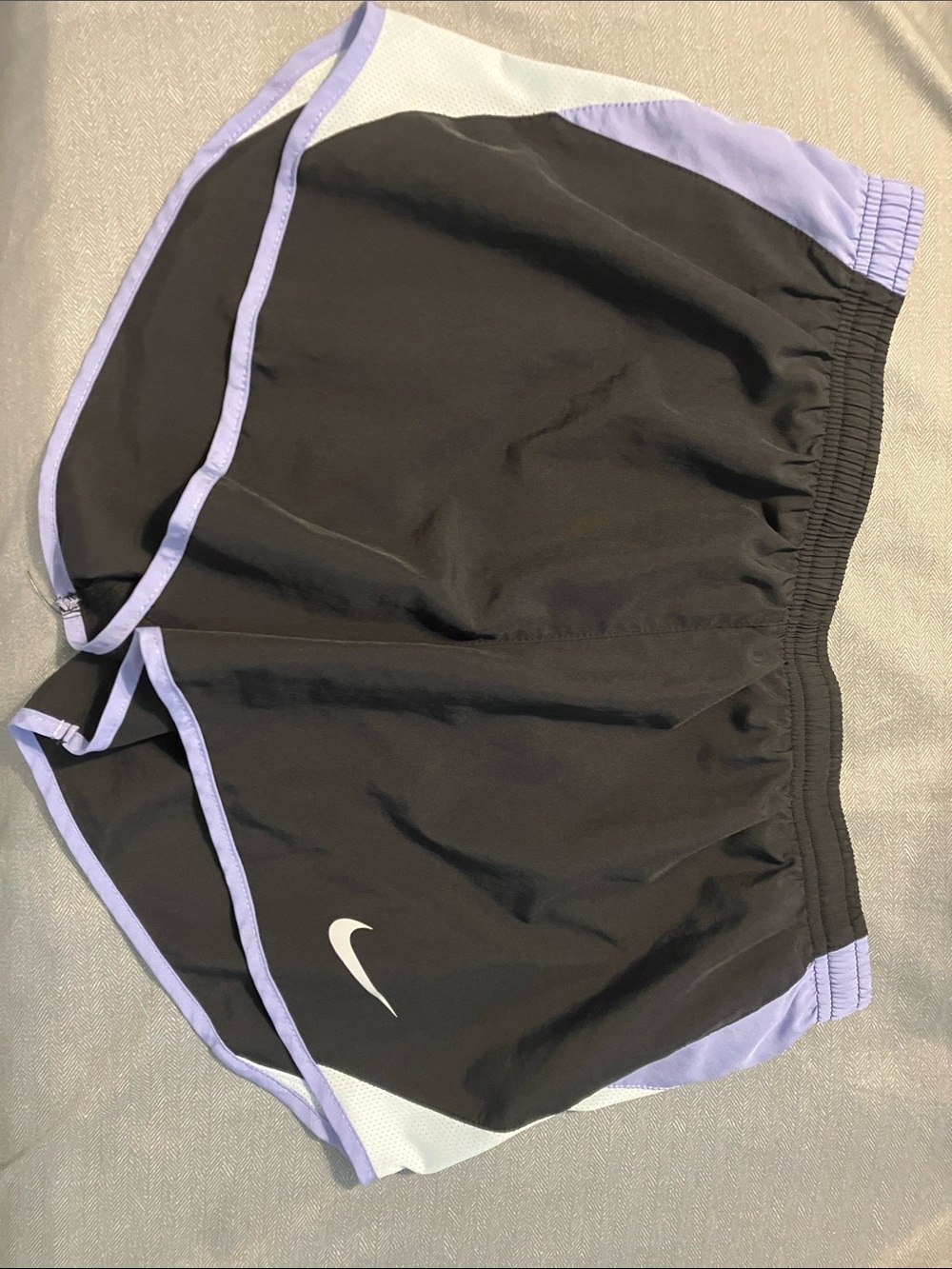 Nike Black Athletic Shorts with Lavender Trim